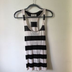 All Saints Striped Dita Vest Racerback Tank